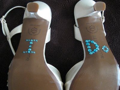 Bling on bottom of shoes...ideas needed.