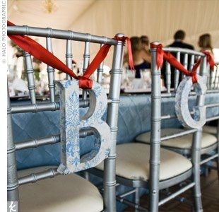 Chair backs for bride and groom?