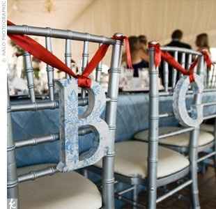 Chair backs for bride and groom?