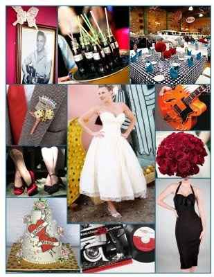 50s style glam wedding