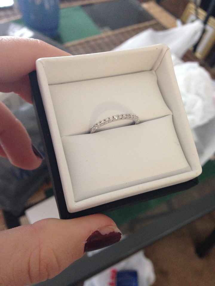 What kind of wedding band for a 3 stone engagement ring?