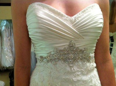 Have to pick heel height when ordering my dress! eek! + what do you think of the bust of this dress?