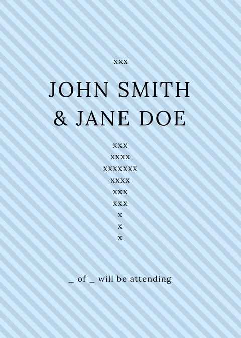 What SHOULD happen when you print "Blank Document" on top of the RSVP card