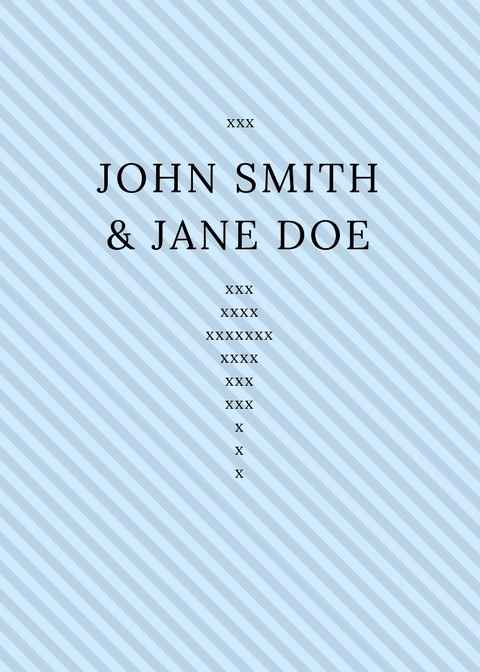 Example of original RSVP card