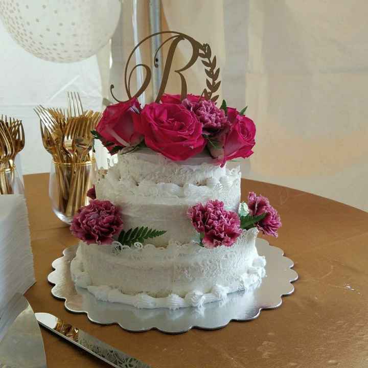 Close-up of the cake