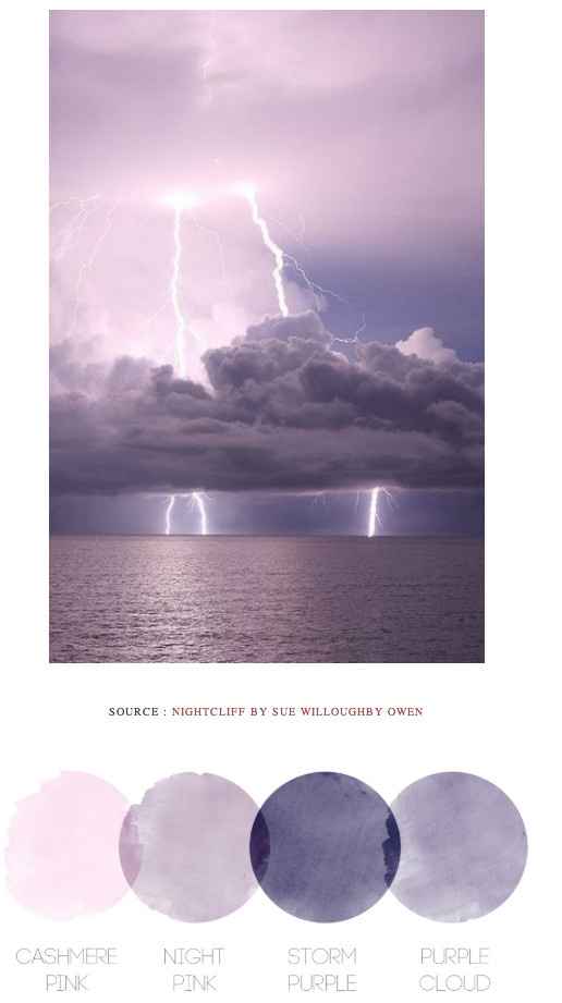 different shades of purple