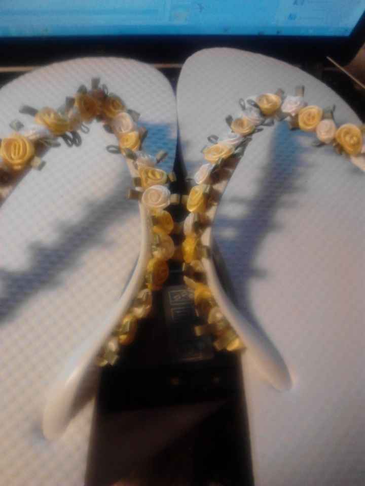 Flip flops for bridesmaids done!