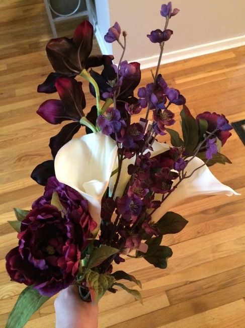 Not sure if I want to have a real bouquet of flowers.