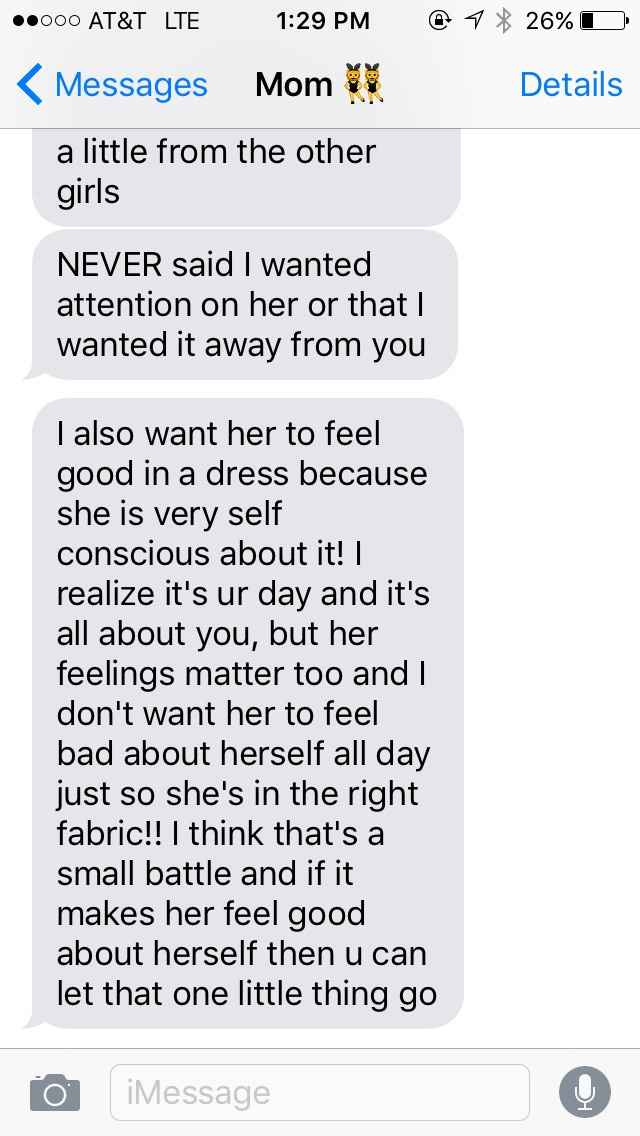 Bridesmaid dress mom drama...am I wrong?