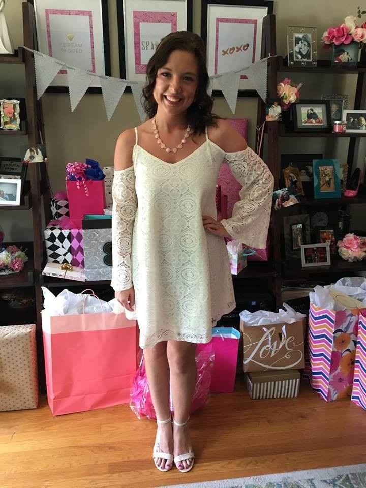 Show off the outfit you will wear / wore to your wedding / bridal shower!