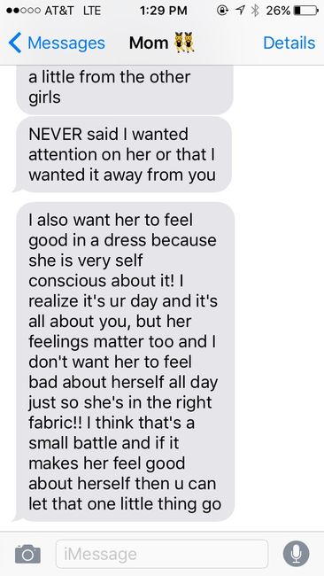 Bridesmaid dress mom drama...am I wrong?