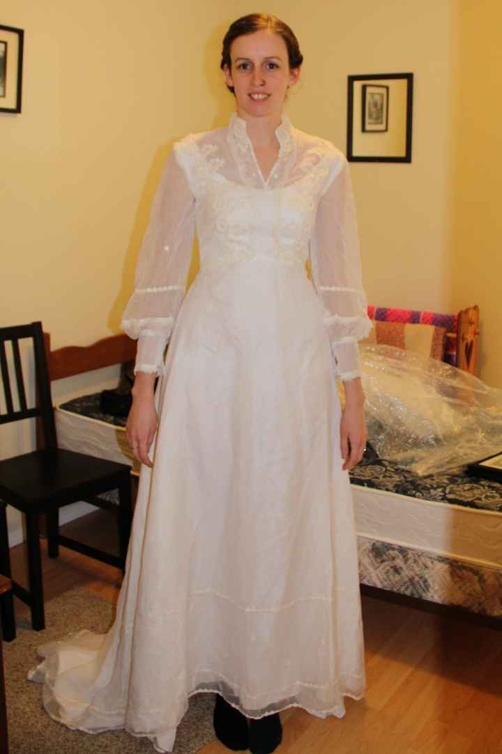 Thoughts on my mothers dress? (pics)