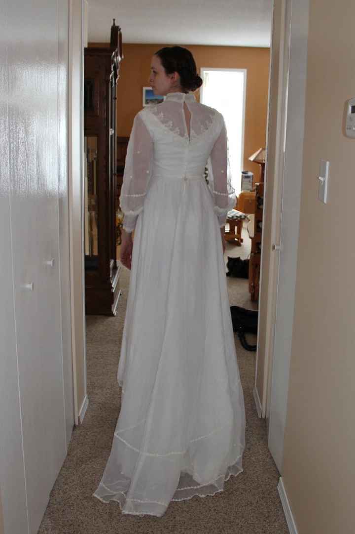 Thoughts on my mothers dress? (pics)