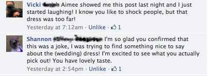 Facebook Prank - Dress