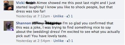 Facebook Prank - Dress
