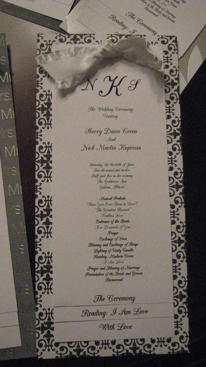 DYI wedding programs!