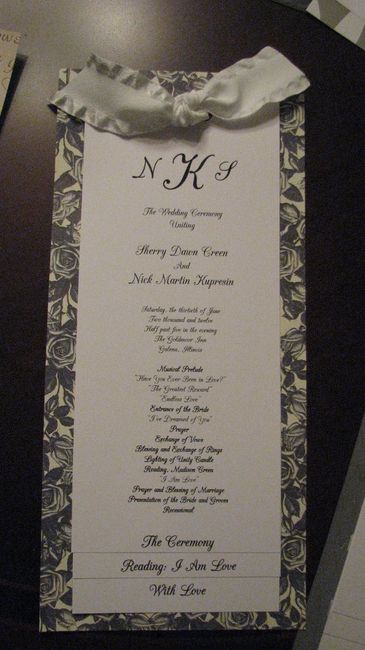 DIY wedding programs!