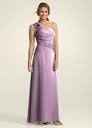 David's Bridal Bridesmaid-Rose one shoulder chiffon dress