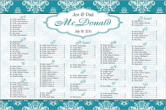 Seating Chart template