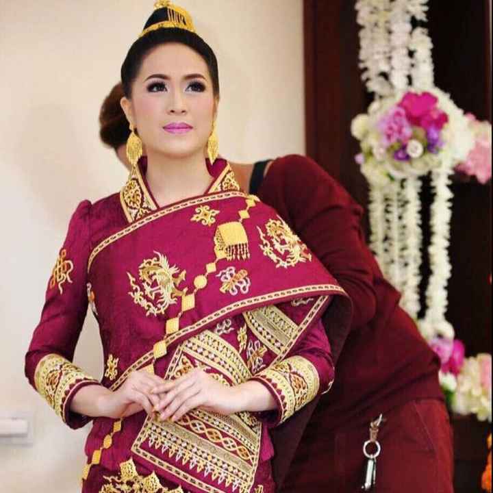 I'm in love with my traditional wedding dress and colors. - 1