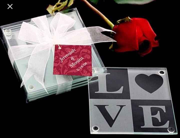 Glass coasters for a favor