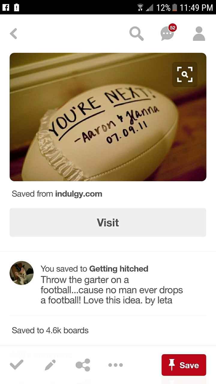 Garter/bouquet toss alternative