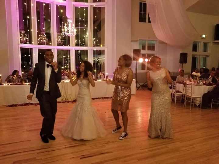 My other hearts dancing at the reception, brother, me, sister, mom