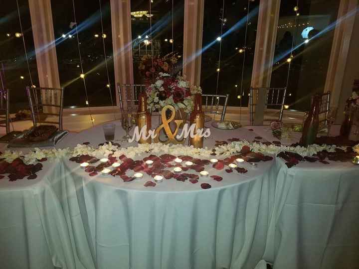 head table up close