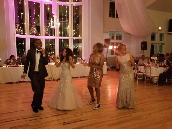 My other hearts dancing at the reception, brother, me, sister, mom