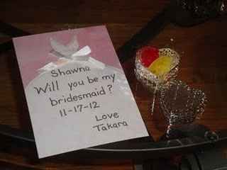 Asking friends to be bridesmaids via Cards?