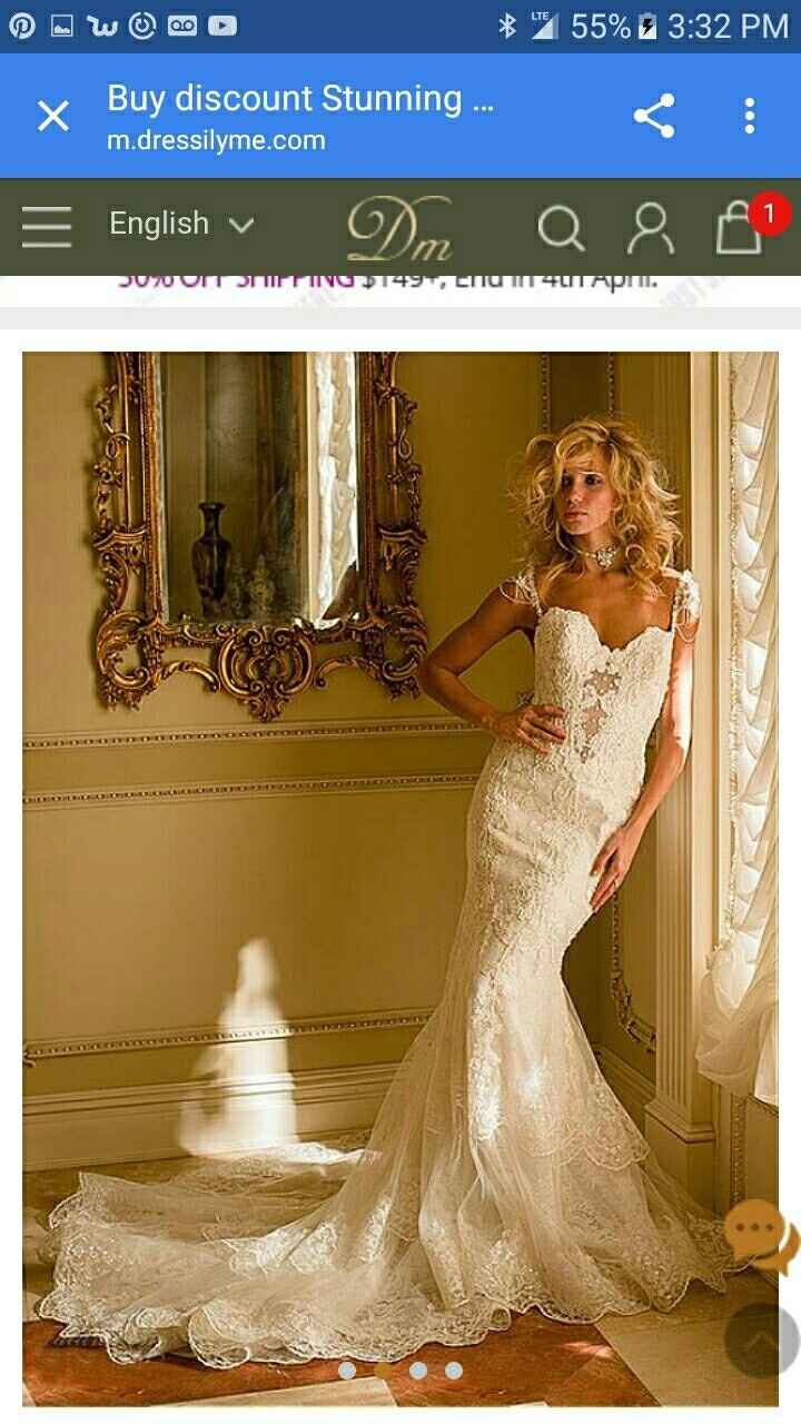 Buying your dress online/ in store