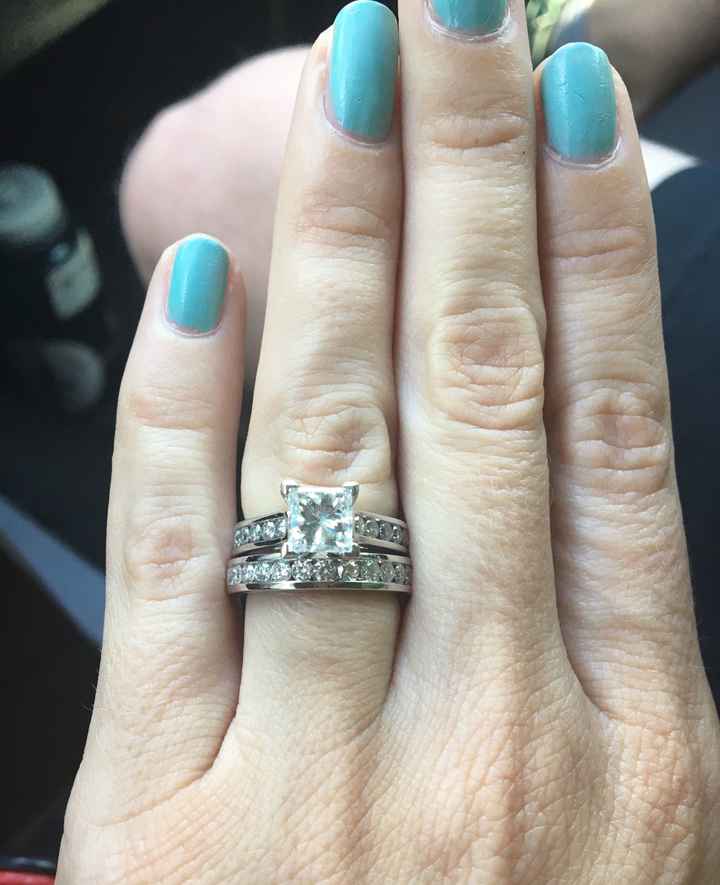 Finally in! Wedding band set!