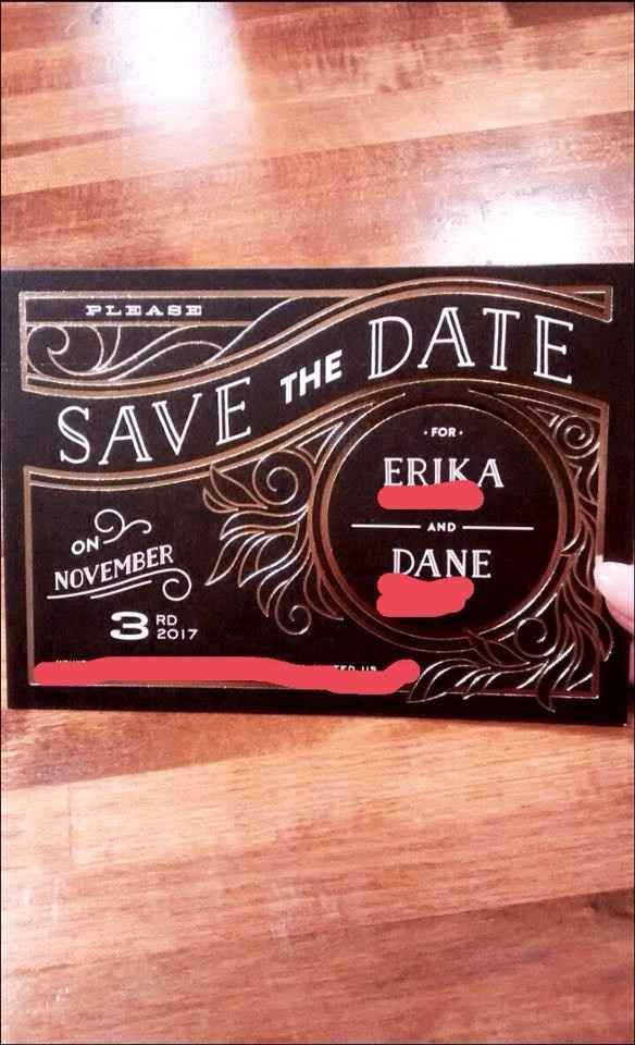 Sent out our save the dates today!!