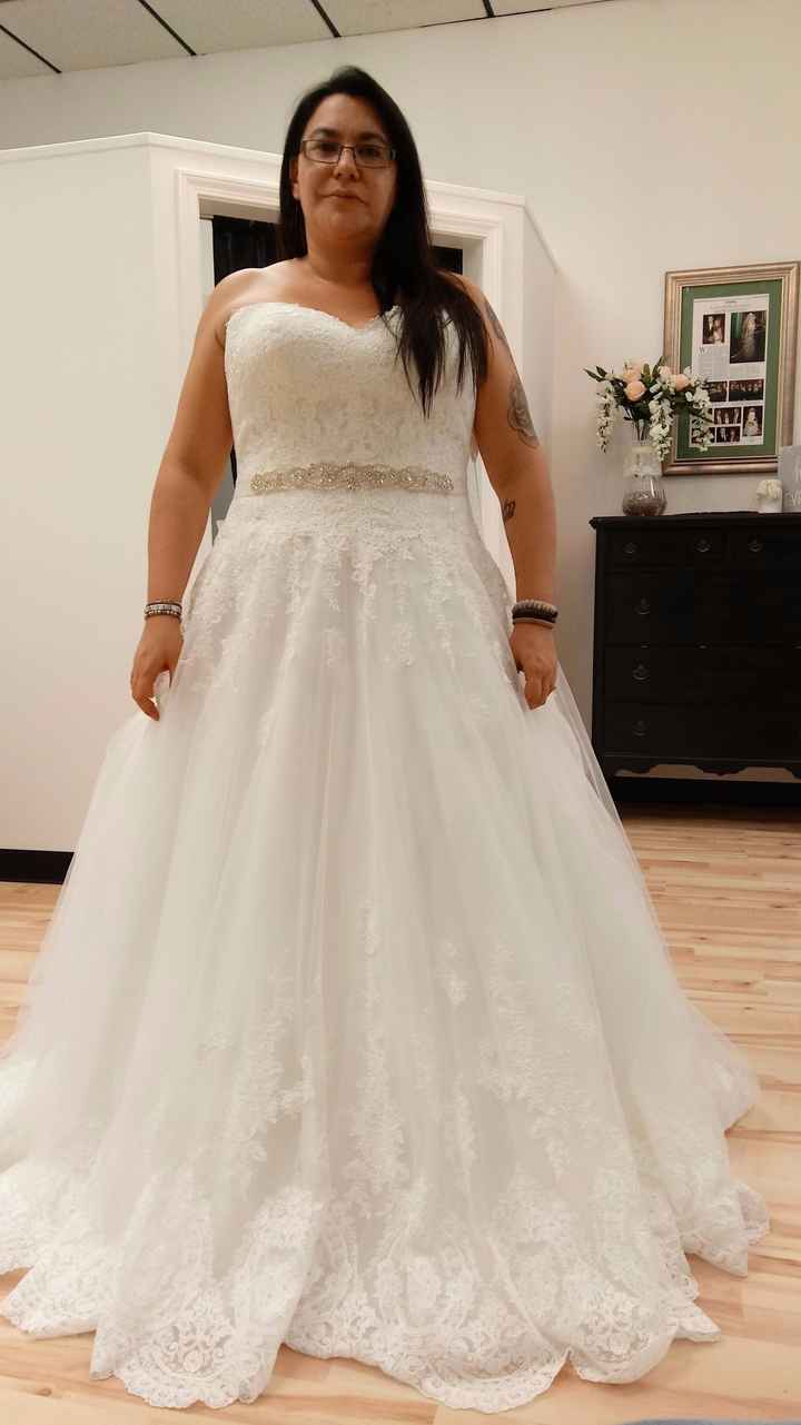 FH likes one dress but not so much the other...look at the pics to help me choose?