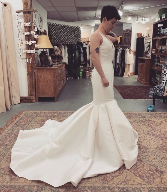 Trying on my dress for the first time!! - 2