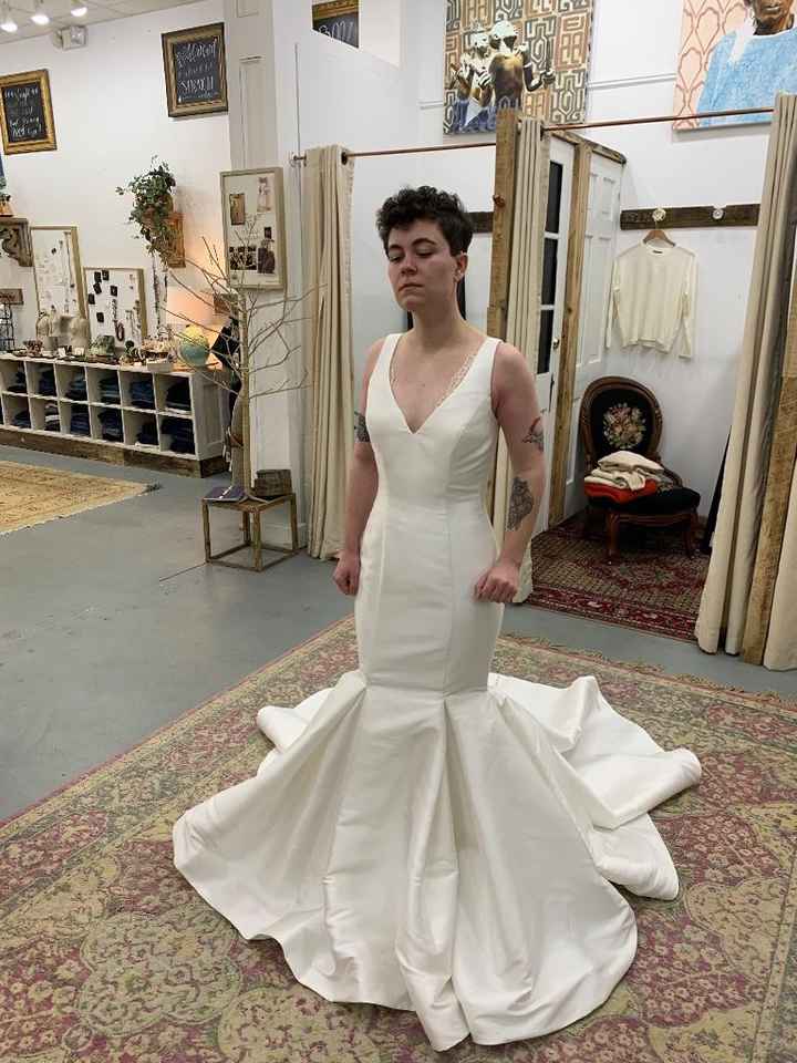 Trying on my dress for the first time!! 3