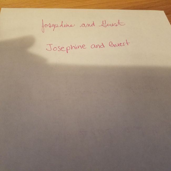 Which font for "inner envelope" addressees?