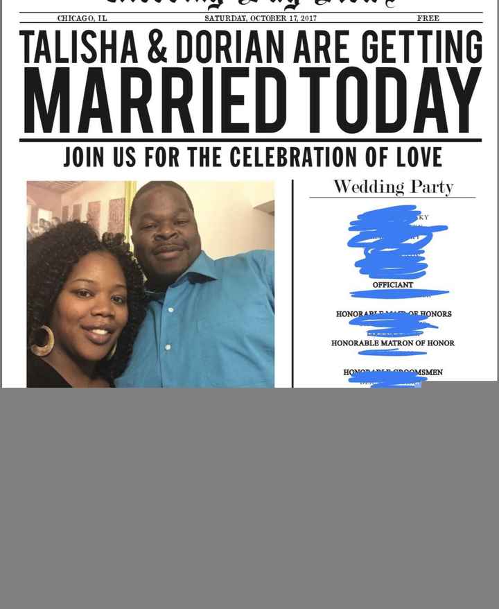 Our Wedding Paper Program