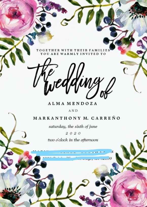 Wedding invitation