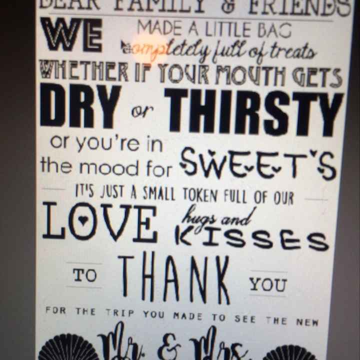 Welcome bags (created a thank you card insert for it)