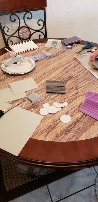 Paper pinwheels for our cake table backdrop! - 2