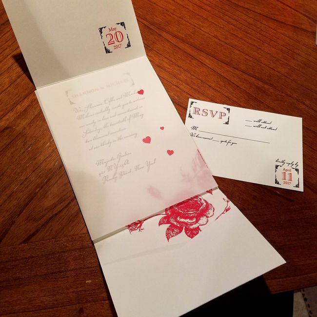 Invitations are (corrected) and here! Yay!