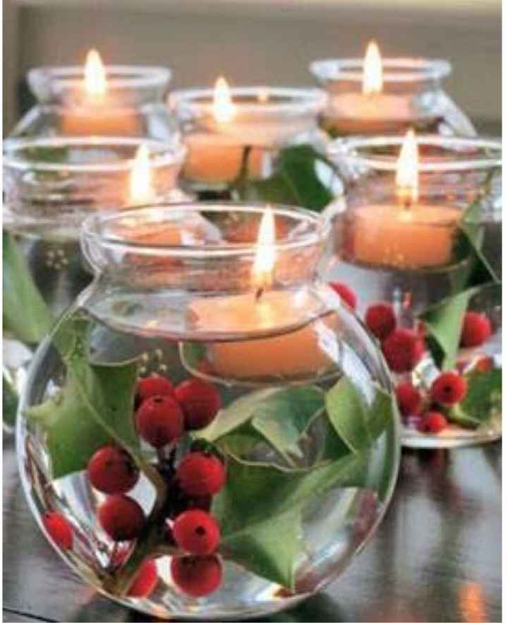 Christmas-y centerpieces