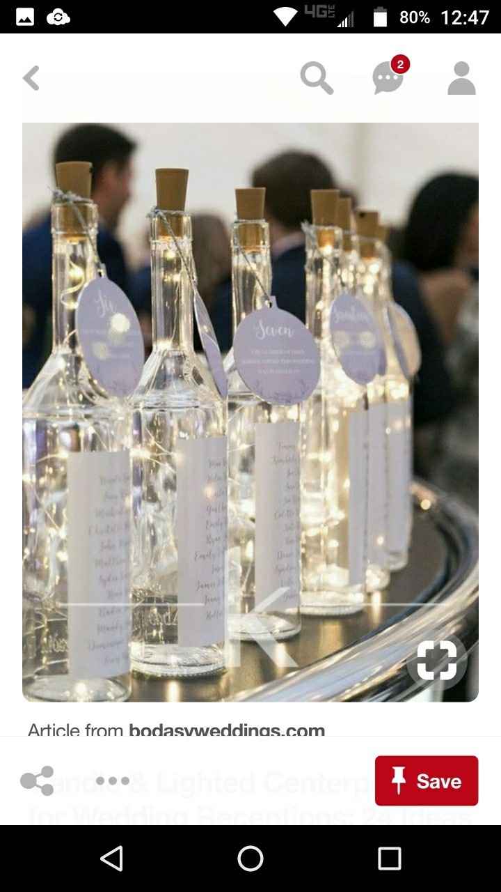 Wine bottle centerpieces!