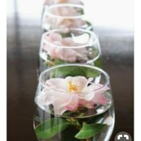 Wine bottle centerpieces!