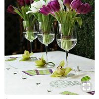 Wine bottle centerpieces!