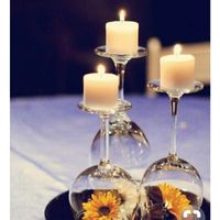 Wine bottle centerpieces!