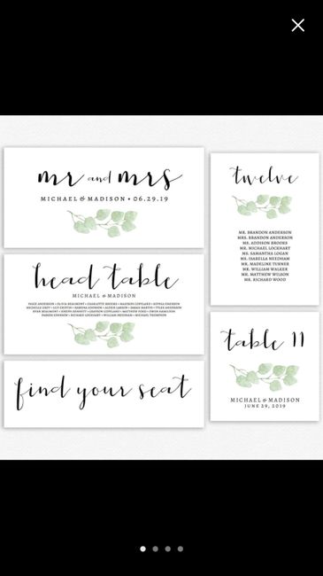 Invitations and seat chart 6