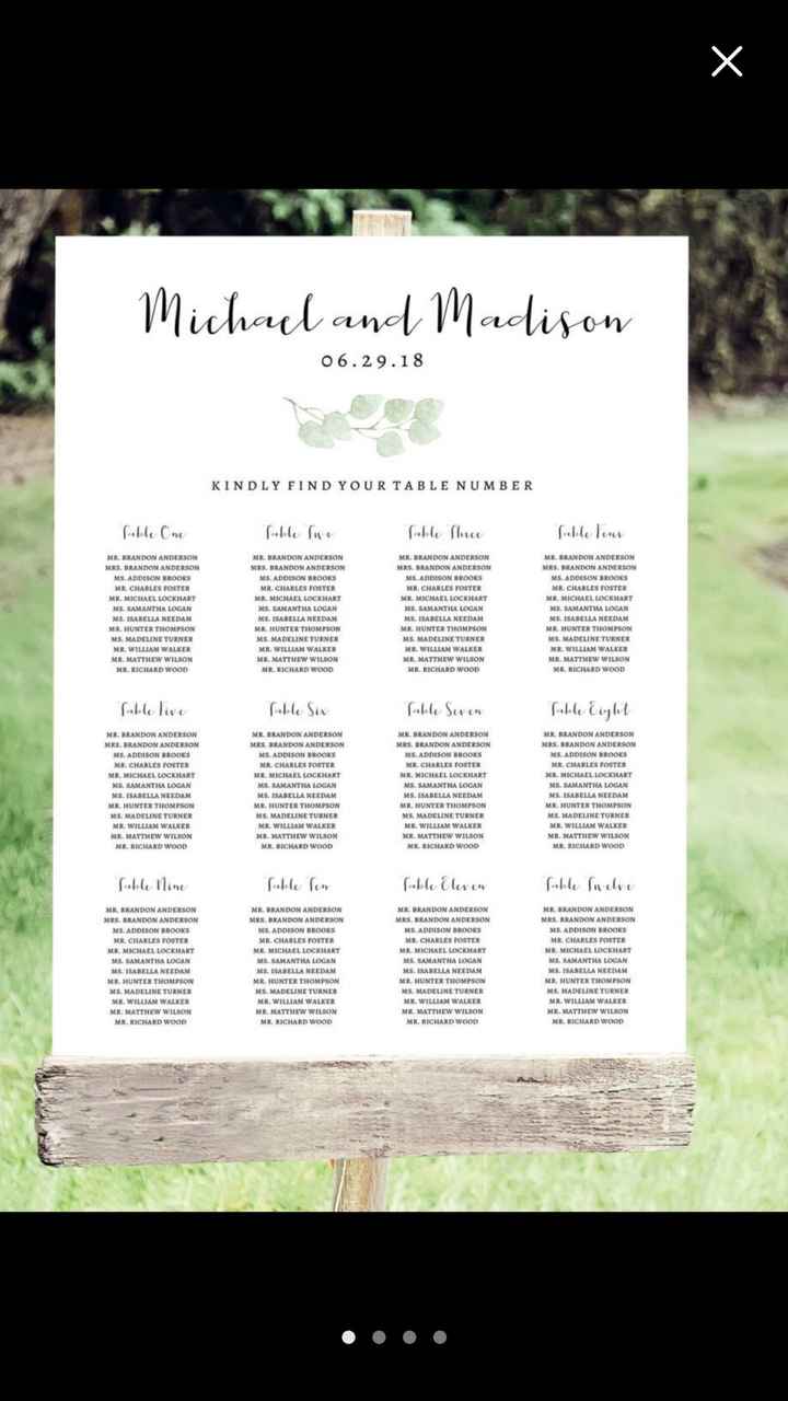 Invitations and seat chart - 1