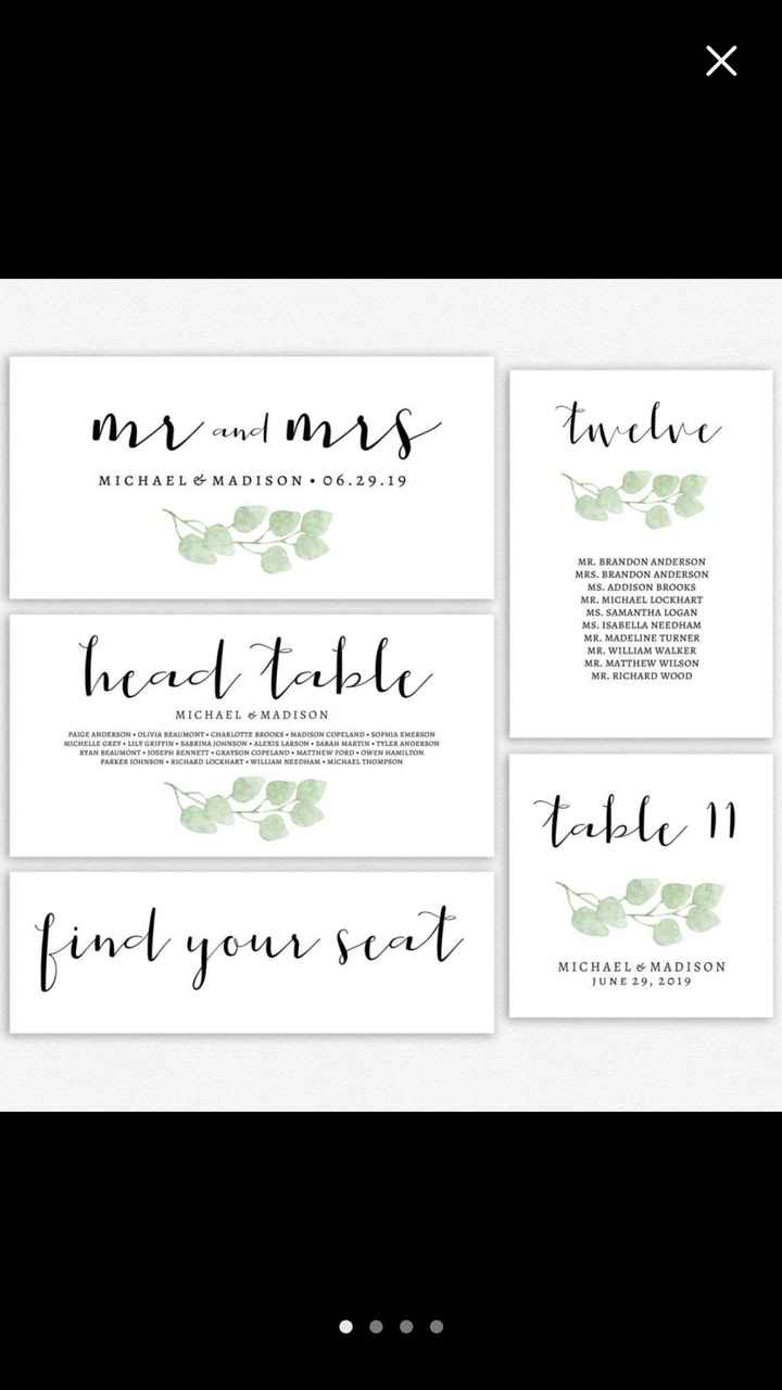 Invitations and seat chart - 2